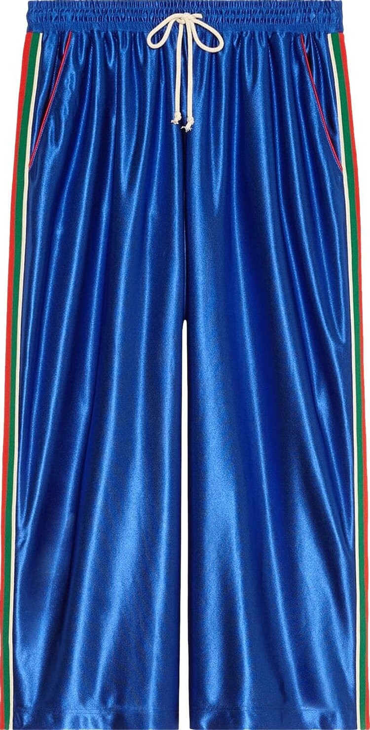 

Брюки Gucci Shiny Jersey Pant With Web Bluette/Mix, синий