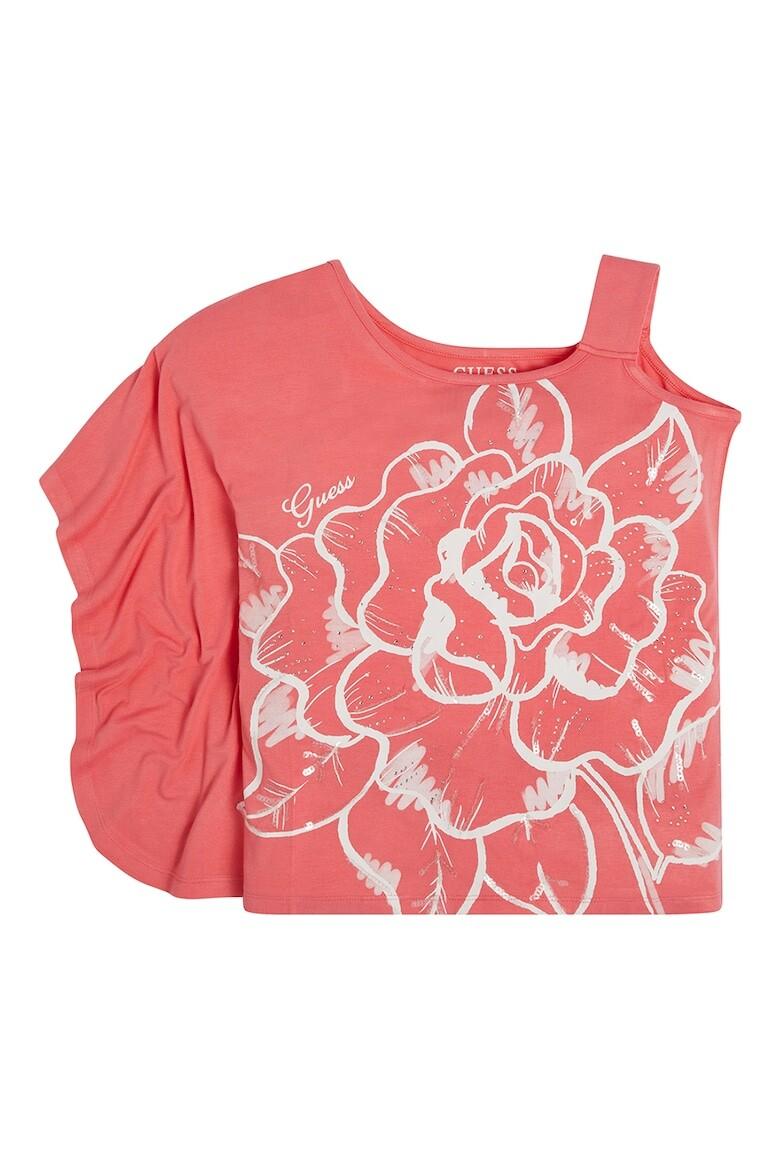 

Блузка с принтом и декоративными камнями Guess, белый