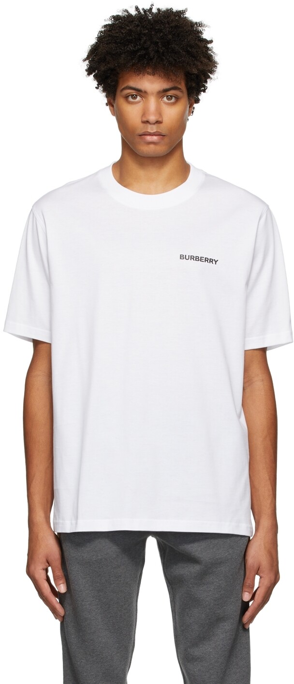 

Белая футболка с логотипом Burberry, Белый