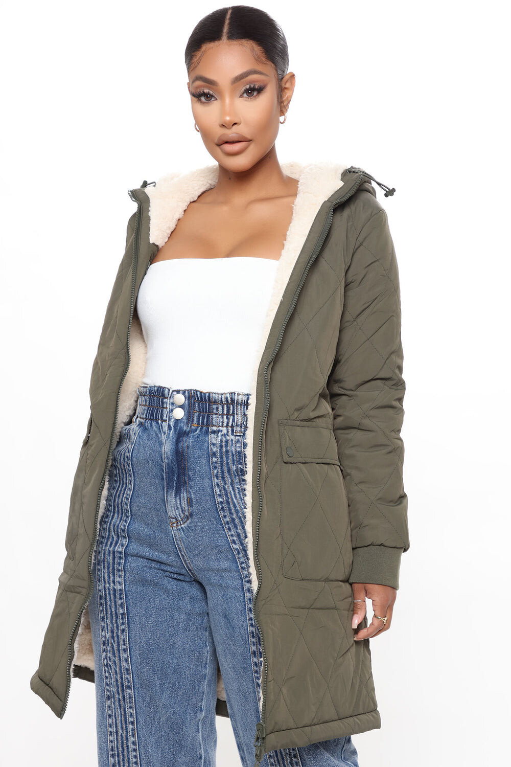 

Куртка Fashion Nova 8041JM, оливковый