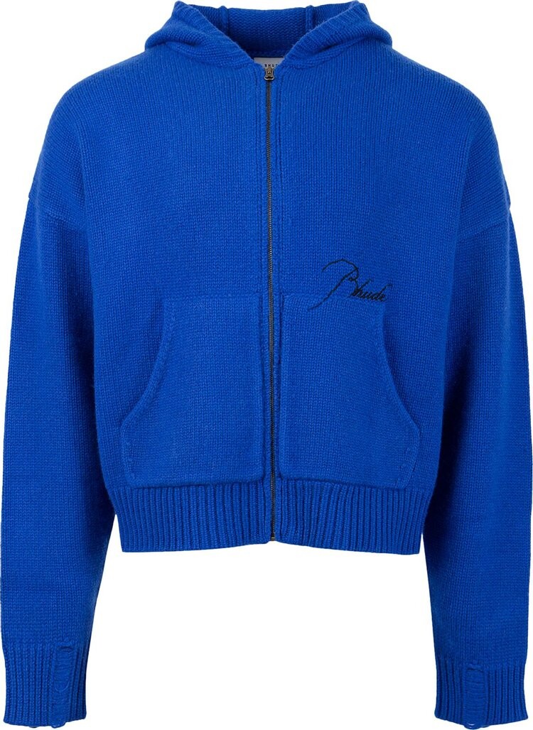

Худи Rhude Knit Zip Up Hoodie 'Blue', синий