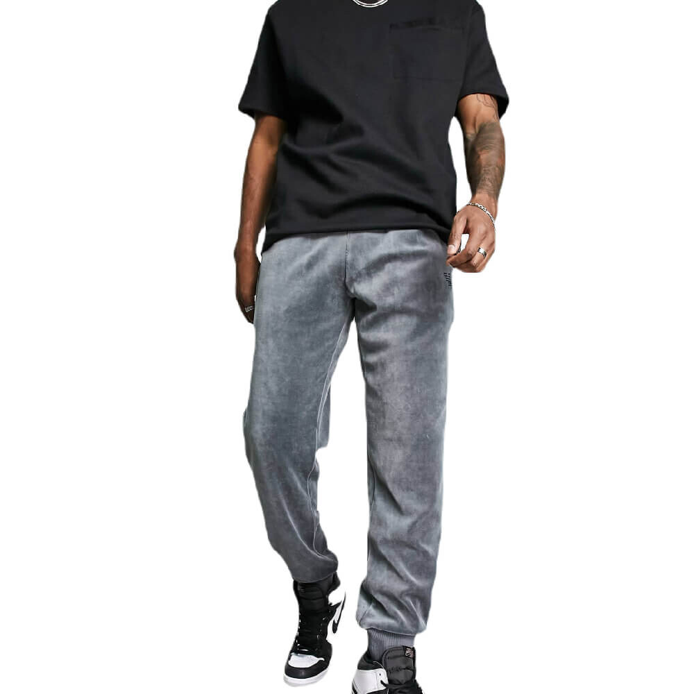 

Джоггеры Armani Emporio Bodywear Ribbed Velour Lounge, серый