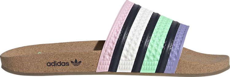 

Лимитированные сандали Adidas Adilette Slide 'Cork - Pulse Mint Legend Ink', синий