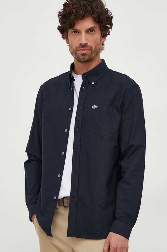

Хлопчатобумажную рубашку Lacoste, темно-синий