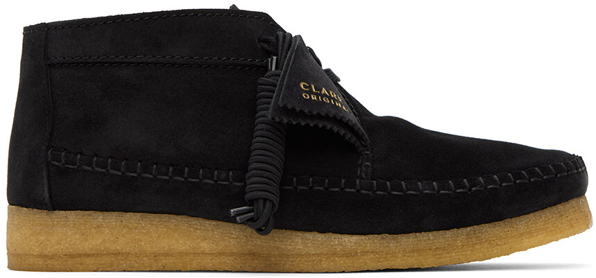 

Черные ботинки пустыни Weaver Clarks Originals
