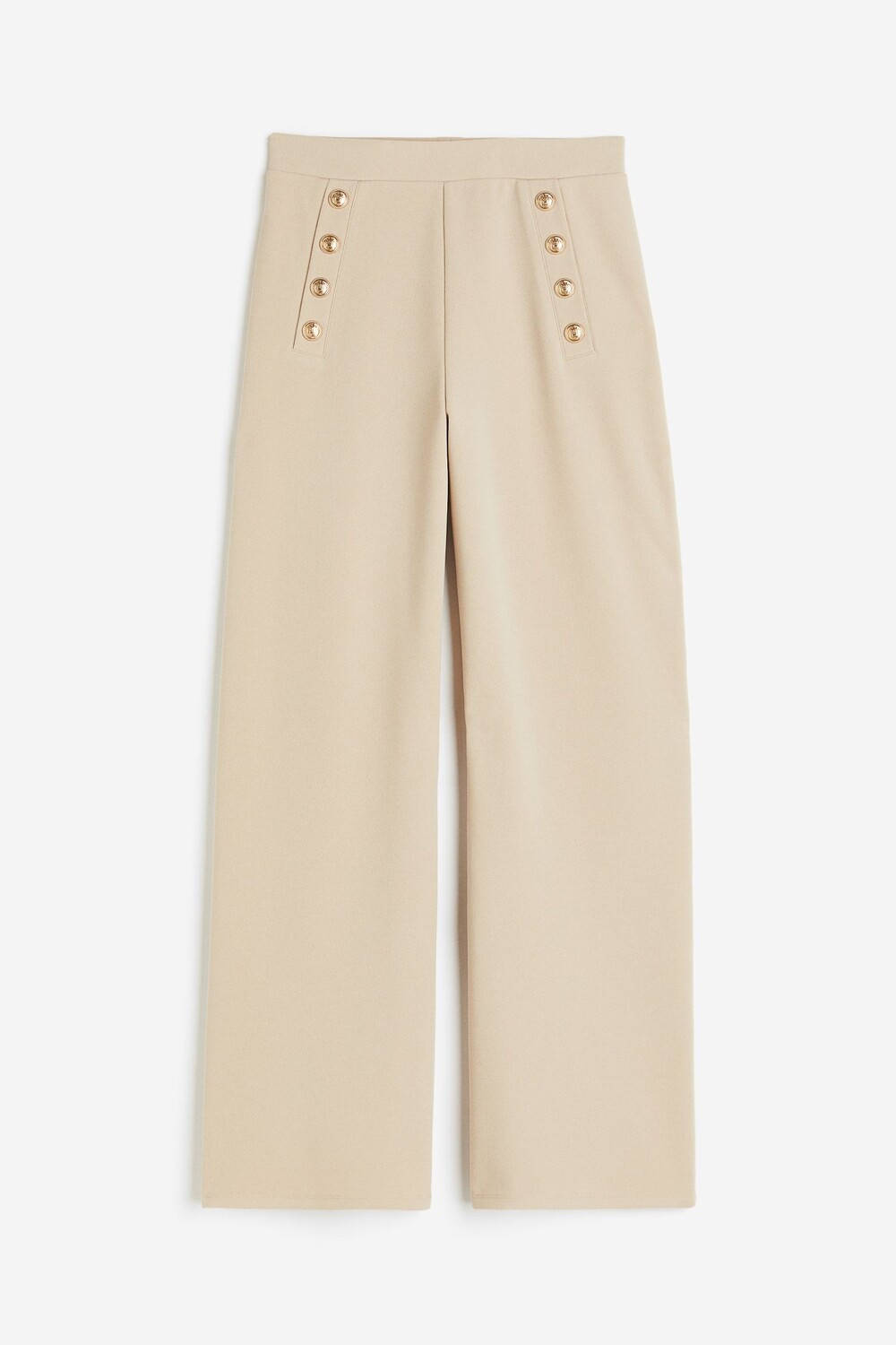 

Брюки H&M Button-front, бежевый