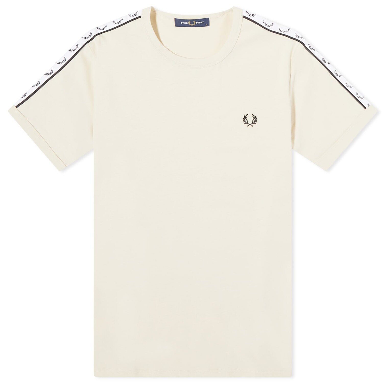 

Футболка Fred Perry Taped Ringer, кремовый, Бежевый