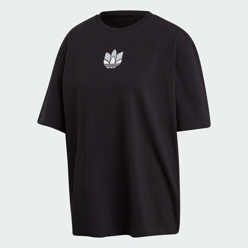 

Футболка Adidas Originals Adicolor 3D Trefoil, черный/белый