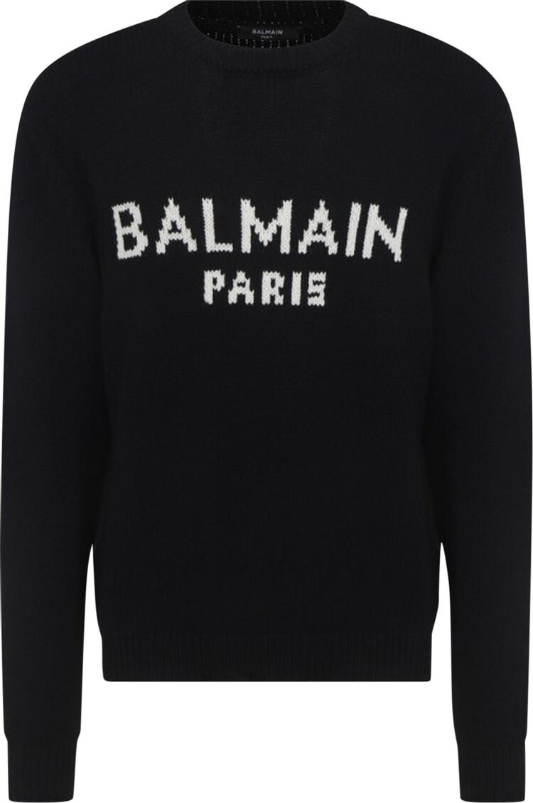 

Пуловер Balmain Merino Pullover 'Noir/Blanc', черный