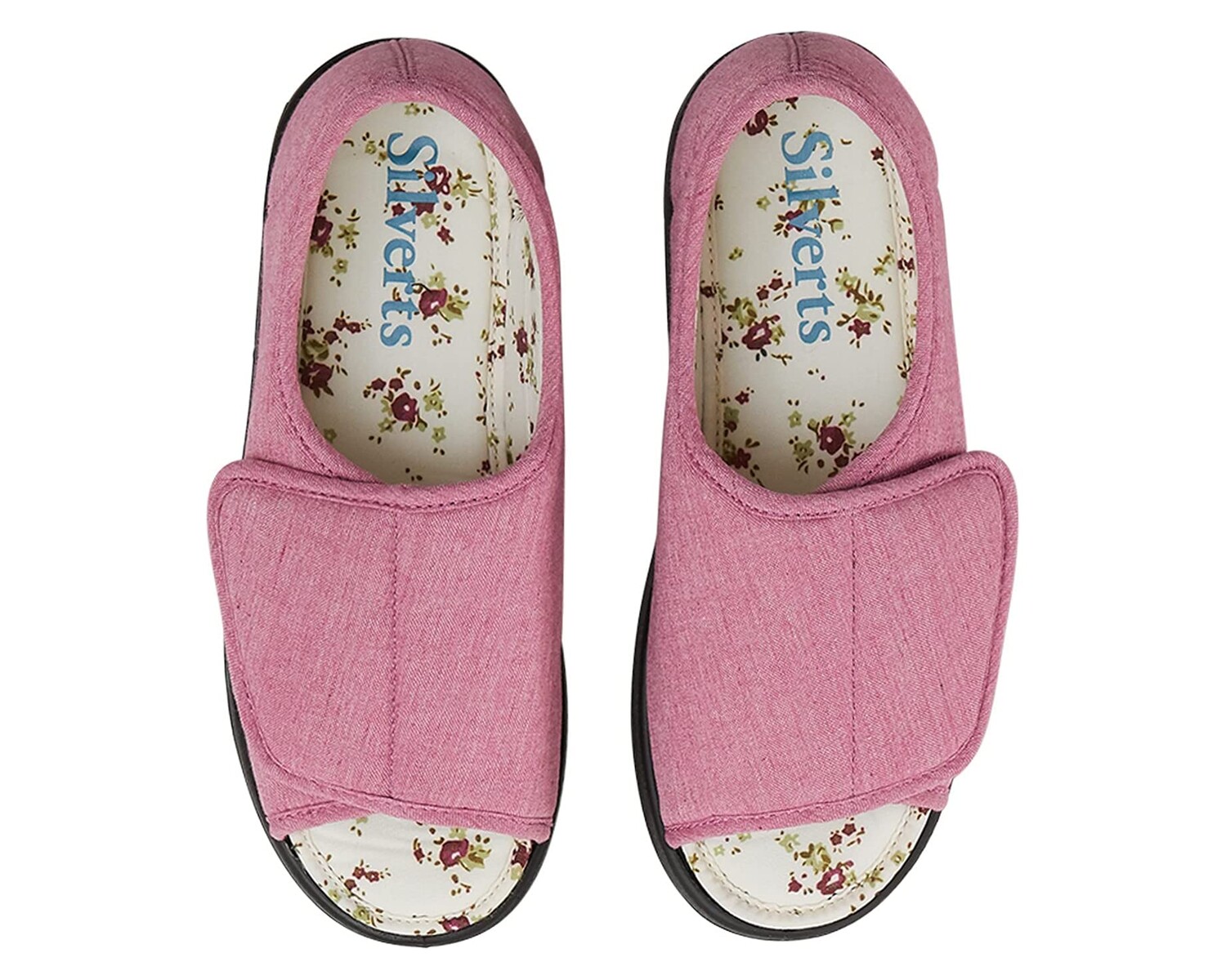 

Слипперы 15180 Extra Wide Adjustable Closure Open Toes for Indoor/Outdoor Silverts, мисти роуз