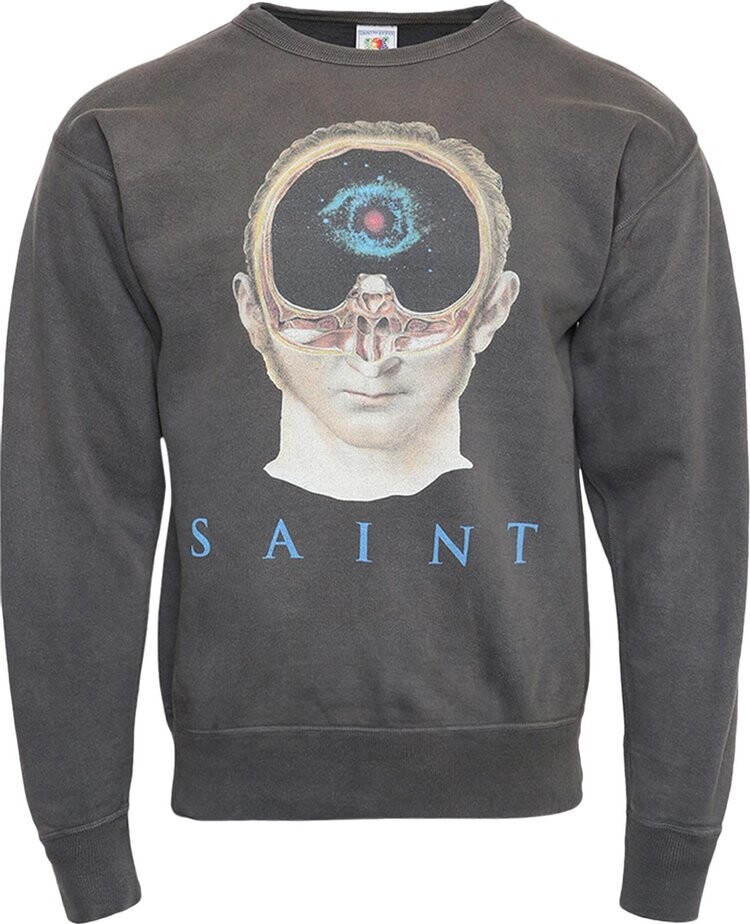 

Толстовка Saint Michael Face Crewneck 'Black', черный