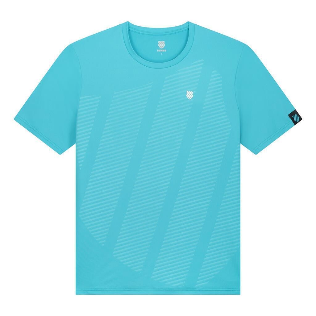 

Футболка K-Swiss Hypercourtield Crew, синий/светло-голубой/светло-голубой