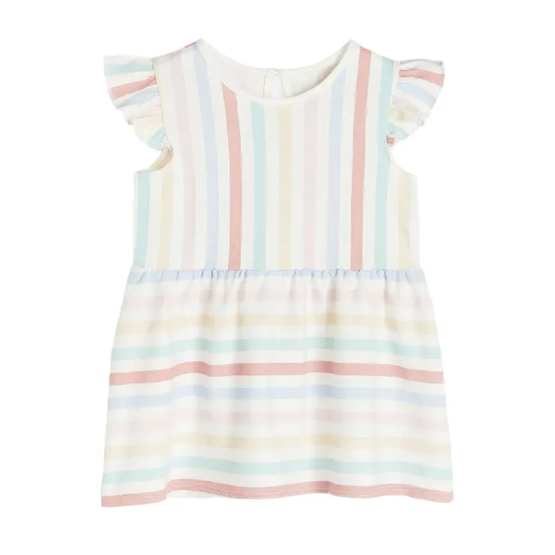 

Платье детское H&M Ruffle-trimmed, белый/разноцветная полоска