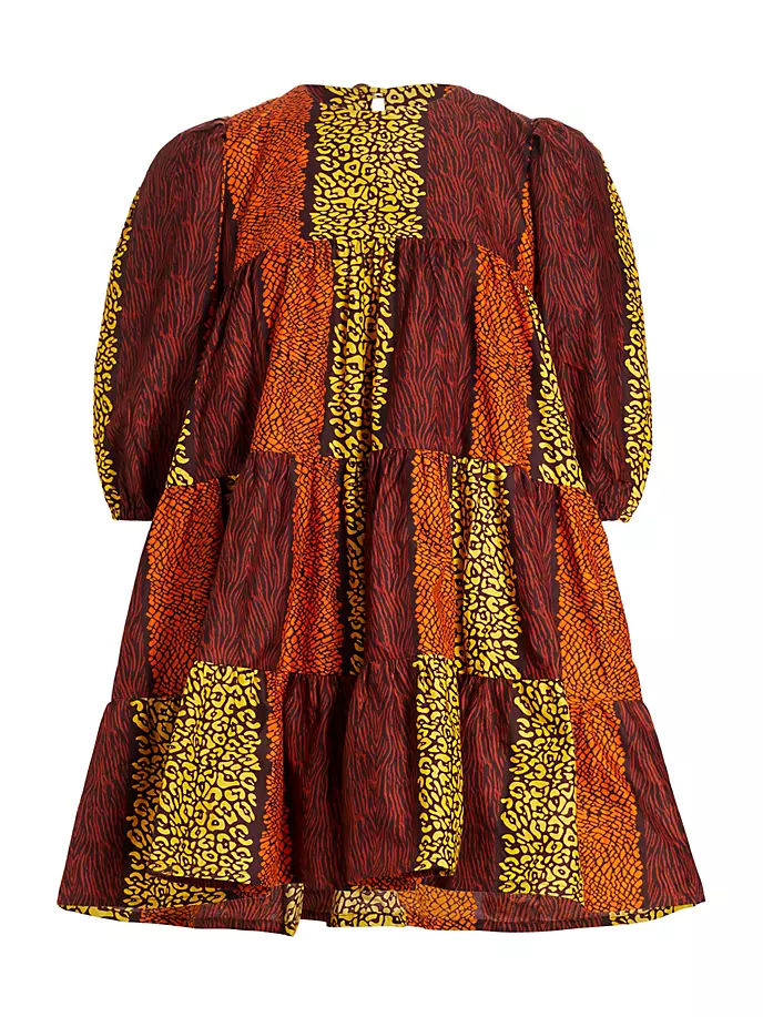 цена Мини-платье Simi из хлопковой смеси пэчворк Elisamama, коричневый