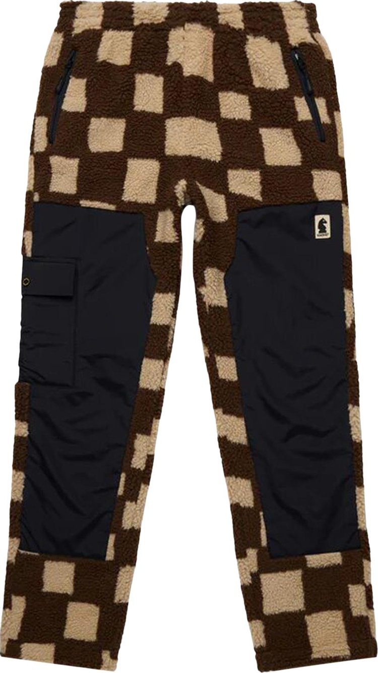 Брюки Market Chess Club Jacquard Sherpa Pants 'Brown', коричневый - фото