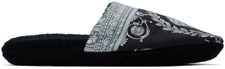 

Черные тапочки в стиле барокко Versace Underwear