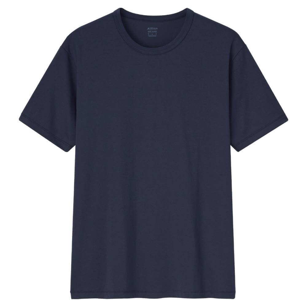 

Футболка Uniqlo Airism Cotton Crew, темно-синий