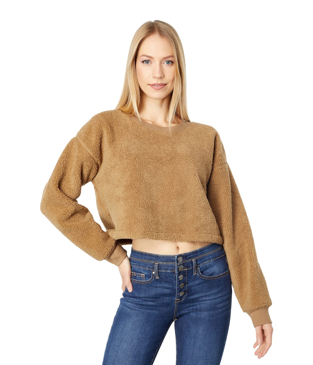 

Толстовка Splendid, Sundown Ashley Pullover Sweatshirt in Recycled Poly Blend Sherpa
