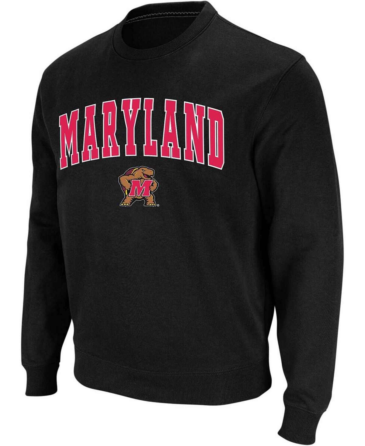 

Мужская черная толстовка с круглым вырезом с логотипом maryland terrapins arch logo Colosseum, черный