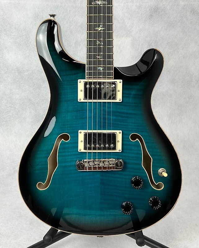 

PRS SE Hollowbody II Piezo Electric Guitar - Peacock Blue с футляром SE II Piezo