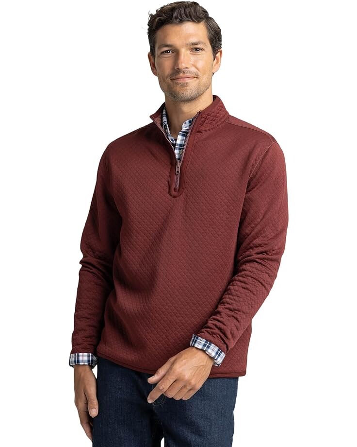 

Свитер Southern Tide Long Sleeve Arden Reversible 1/4 Zip, цвет Bordeaux Red