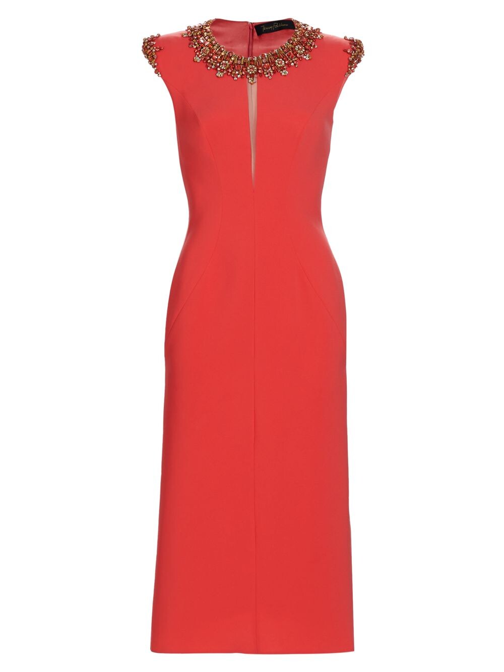 

Украшенное платье миди Cora Jenny Packham, красный