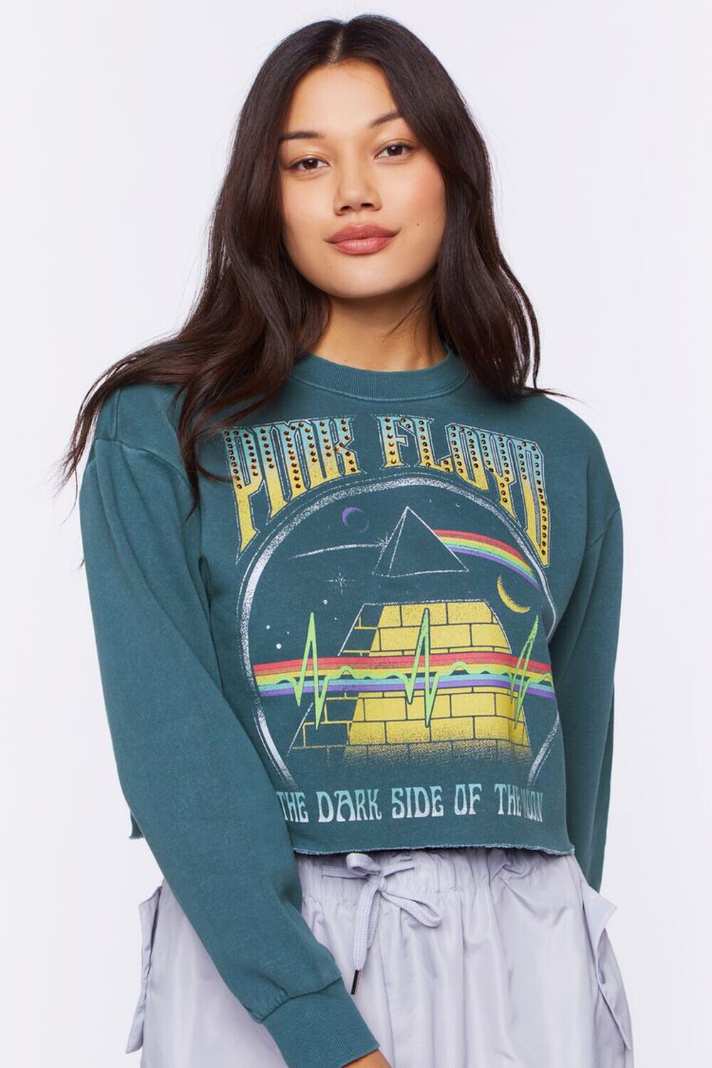 

Пуловер Pink Floyd с рисунком и заклепками Forever 21, синий