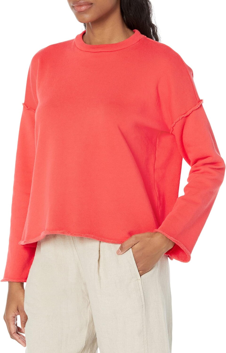 

Топ-футляр Petite с высоким круглым вырезом Eileen Fisher, цвет Watermelon