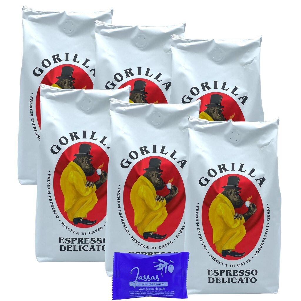 

Gorilla Espresso Delicato 6x 1000г Жорж + выпечка Жассас