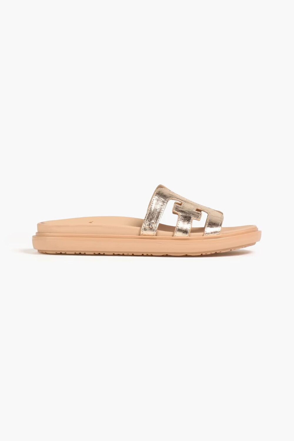 

Шлепанцы Valeri из кожи с эффектом металлик Sam Edelman, платина