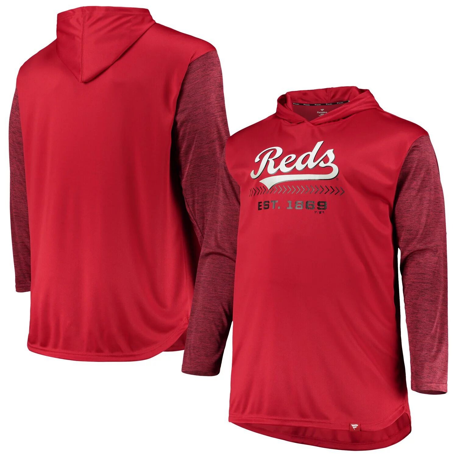 

Мужская красная/красная толстовка с капюшоном Cincinnati Reds Big & Tall Wordmark Club, Красный