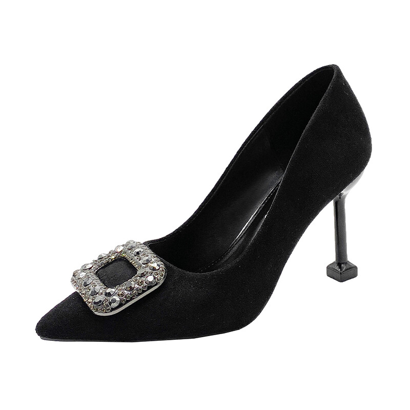 

Туфли женские на высоком каблуке Miami, цвет Black【9cm】