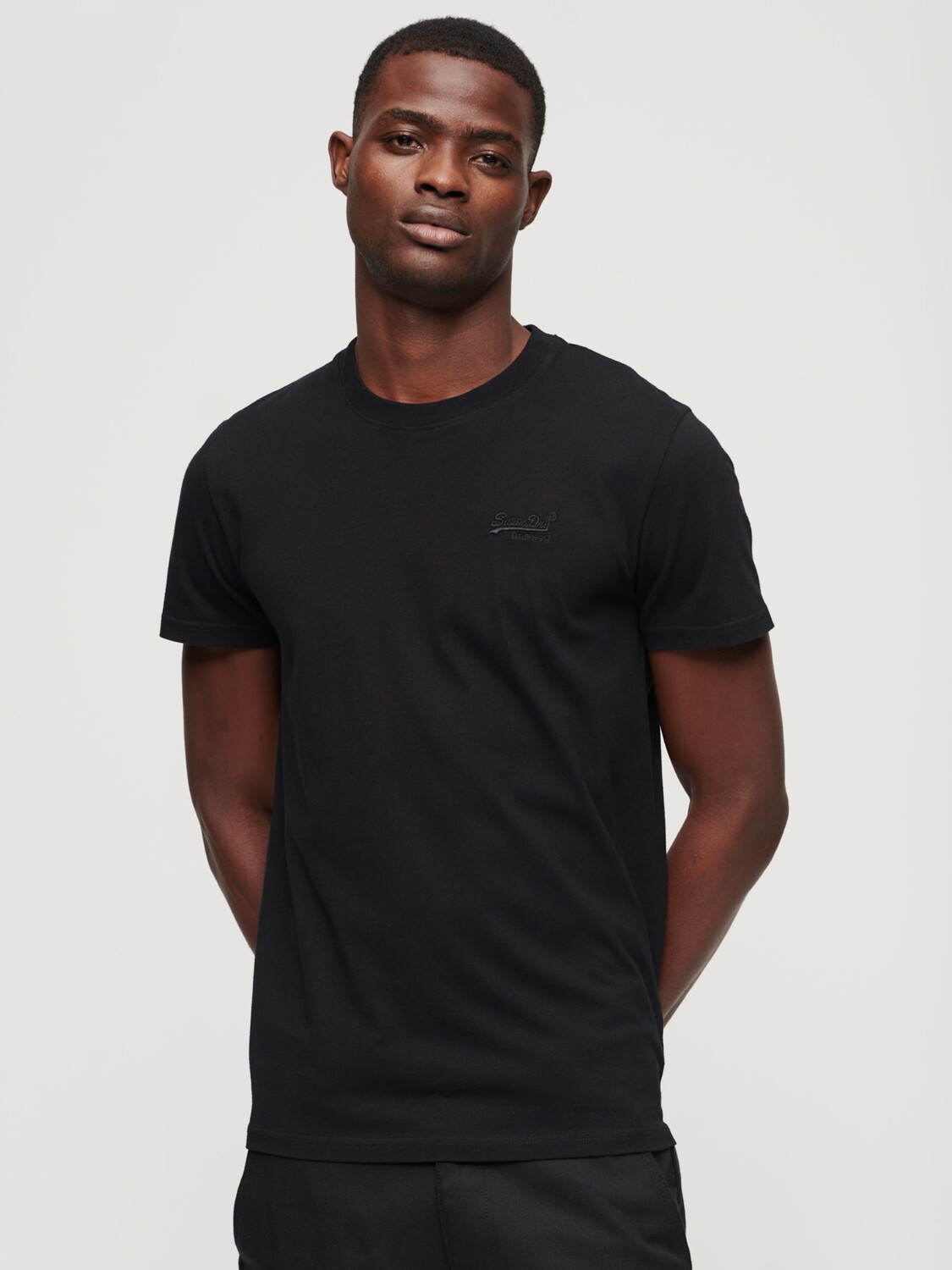 

Футболка Essential с логотипом из органического хлопка Superdry, черный