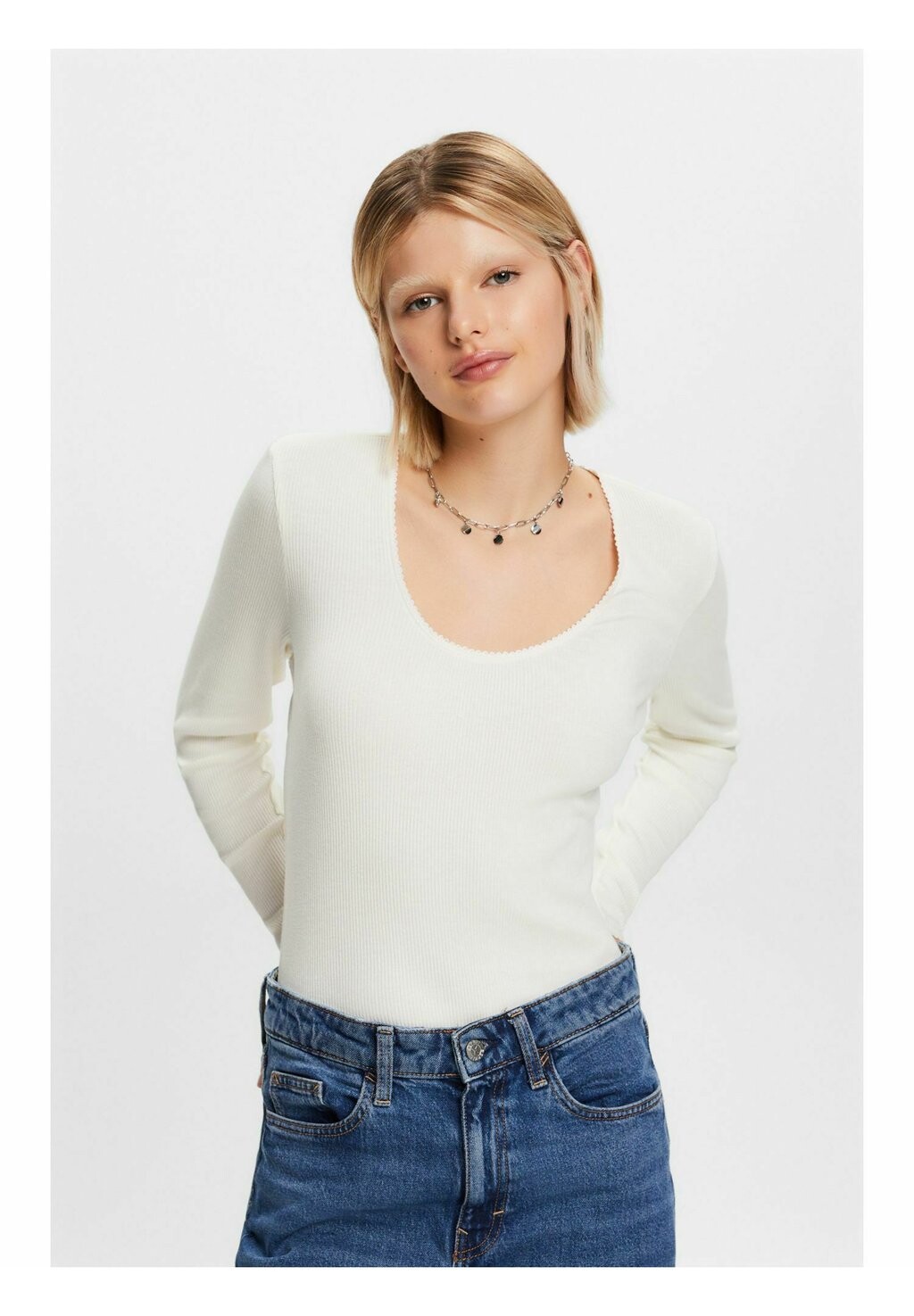 

Футболка с длинным рукавом Esprit, лед