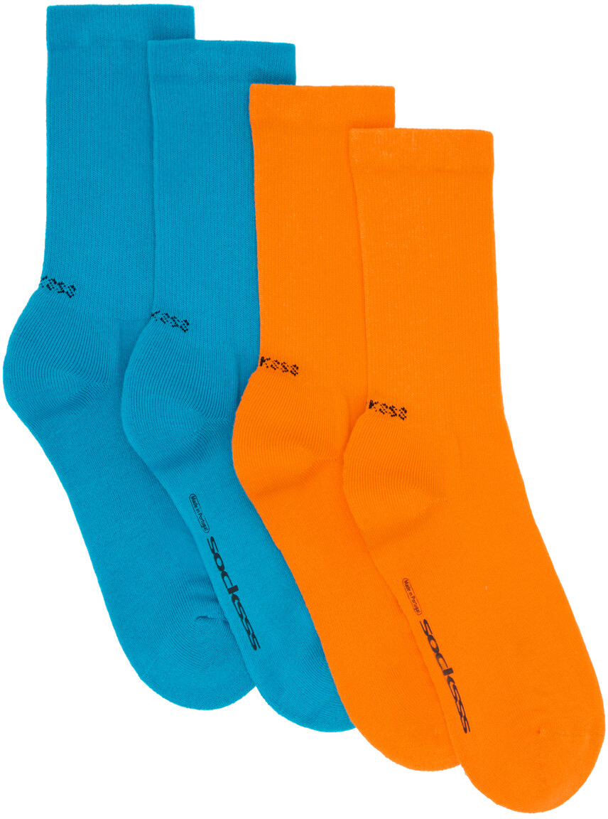 

Набор из двух пар синих и оранжевых носков SOCKSSS