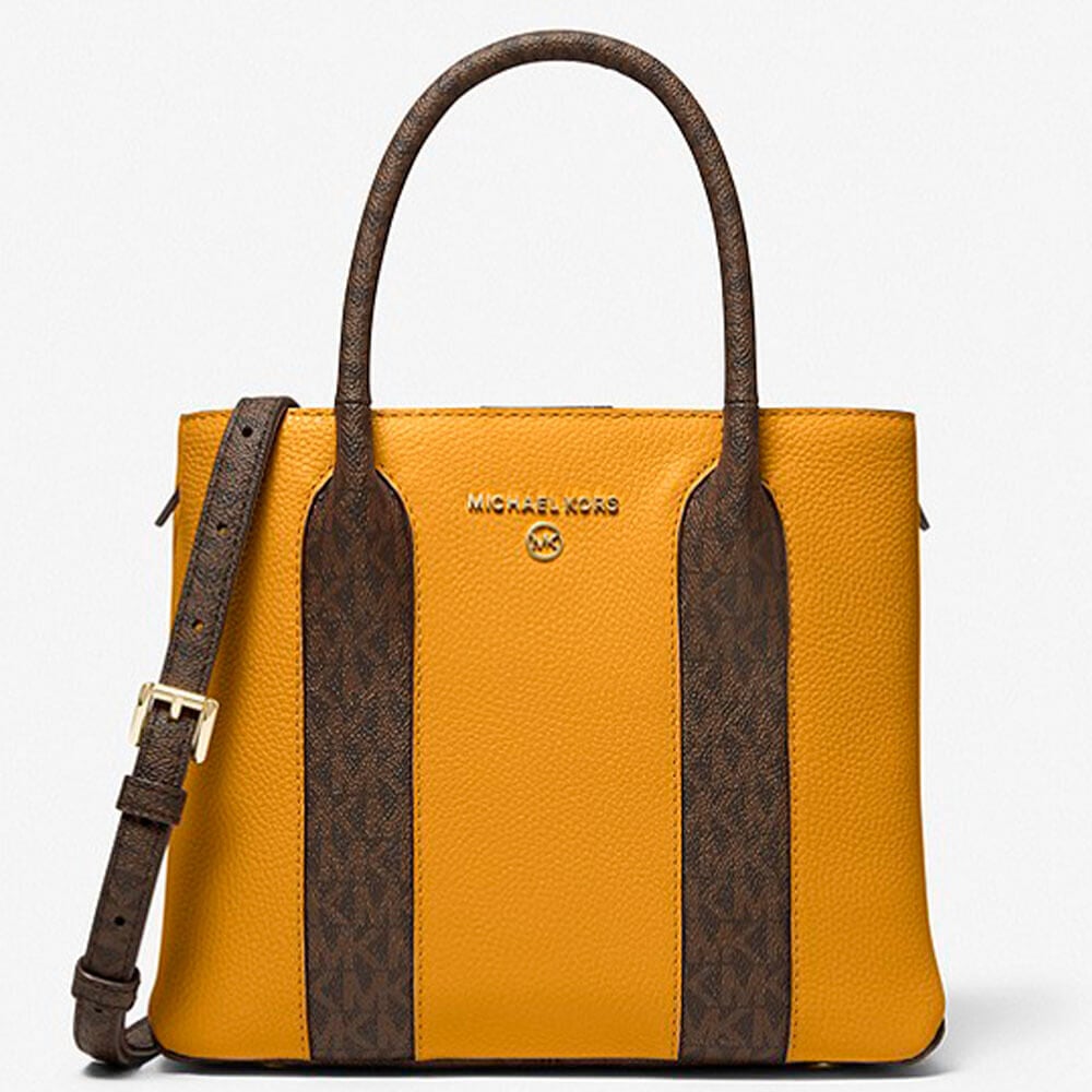

(Дубль) Сумка Michael Michael Kors Austin Medium Pebbled Leather Messenger, темно-желтый