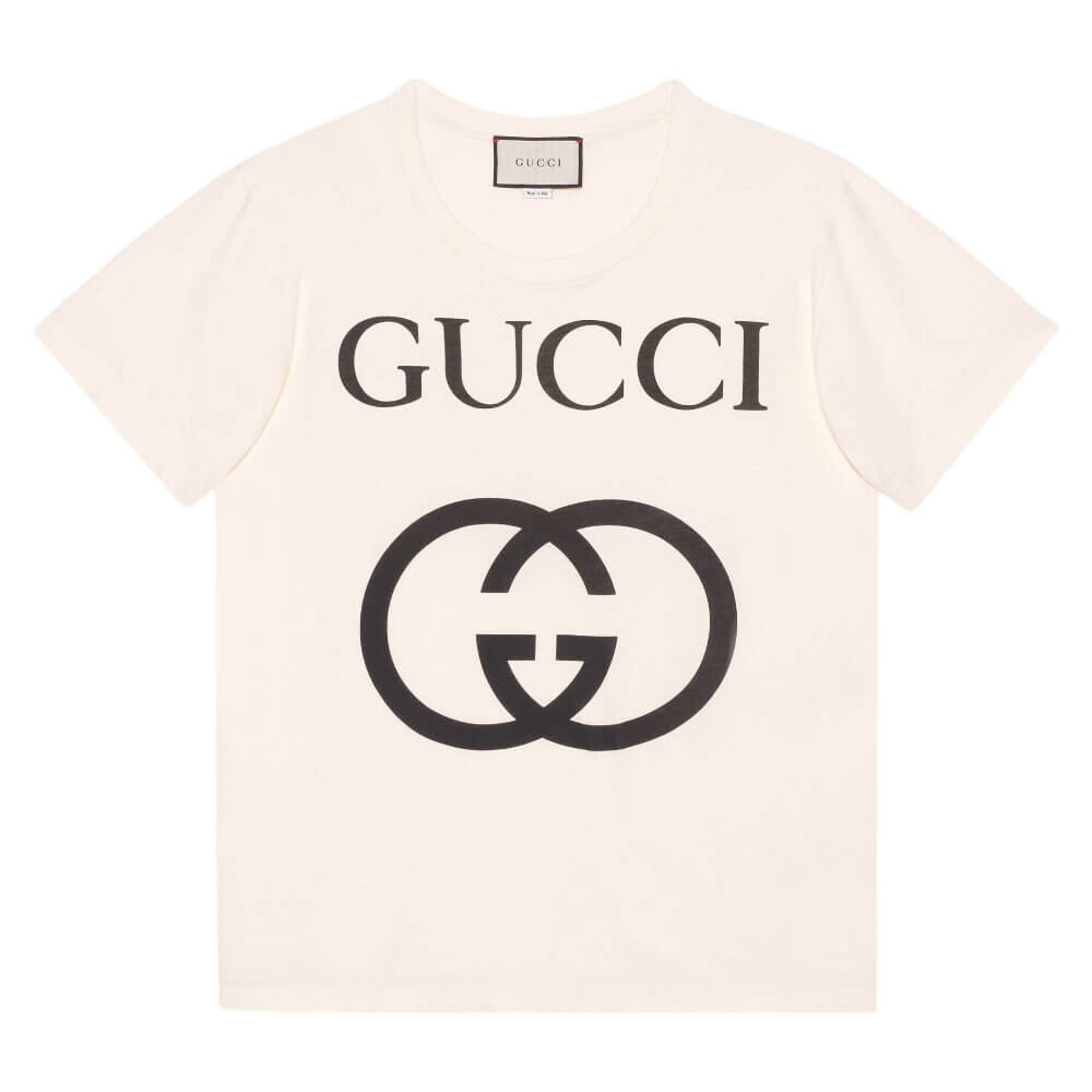 

Футболка Gucci Cotton, молочно-белый