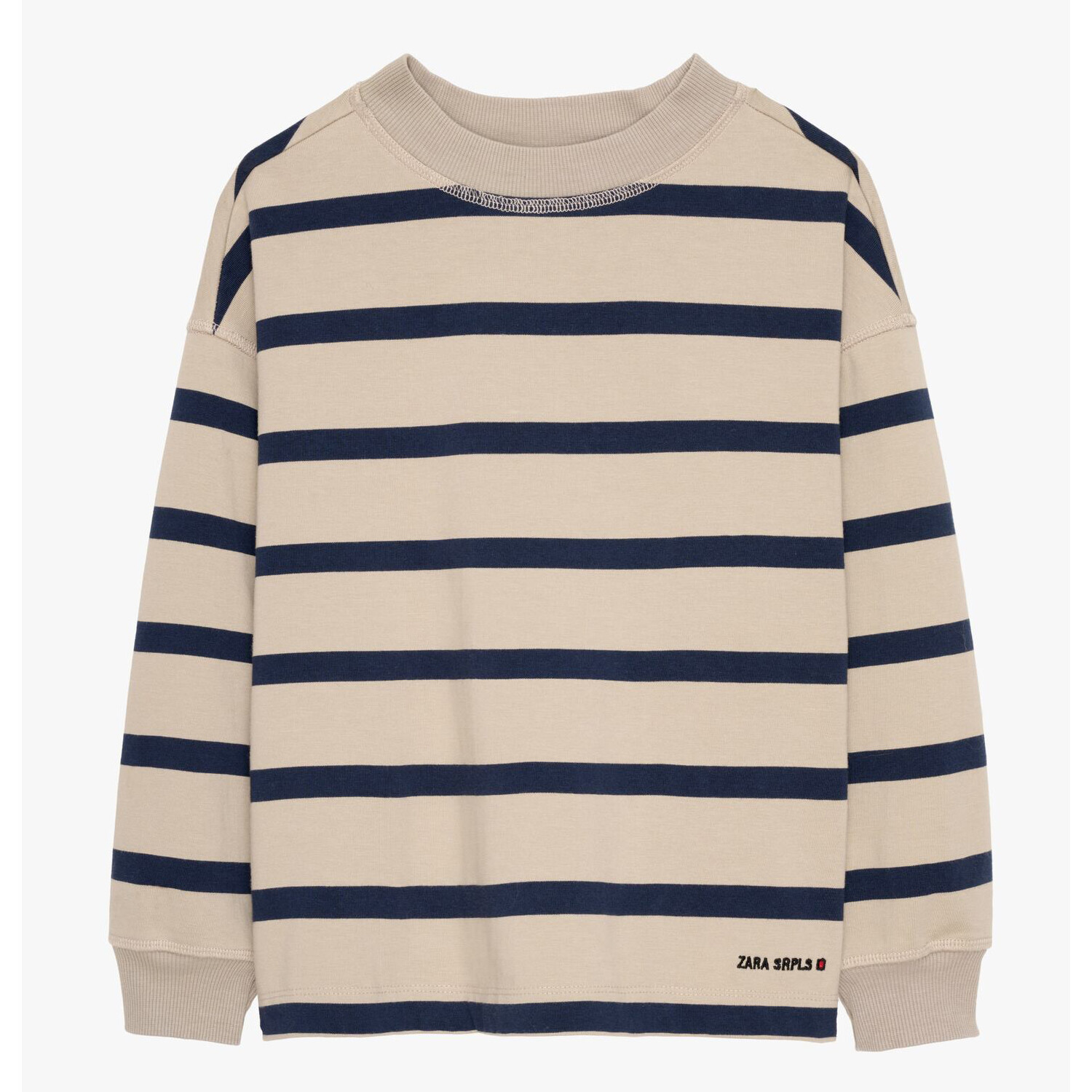

Лонгслив Zara SRPLS TSHRT 11, песочно-синий