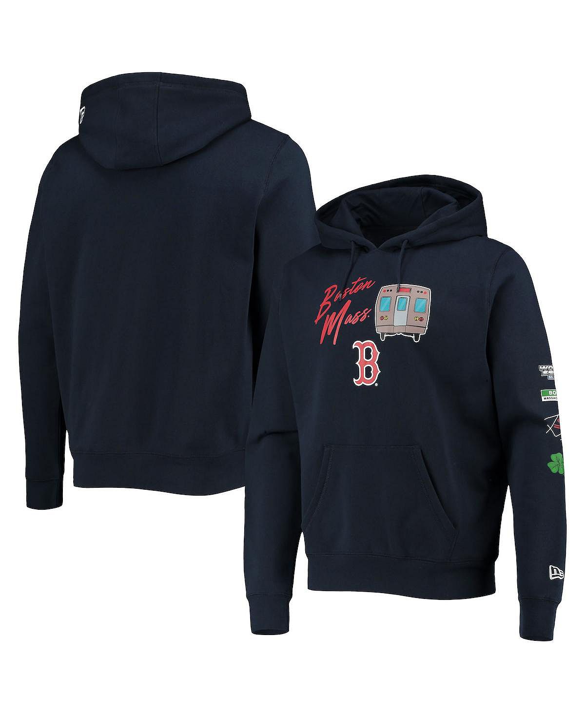 Мужская темно-синяя худи boston red sox city transit pullover New Era, синий шикарный пуловер с капюшоном с завязками и передним карманом эластичный пуловер с завязкой толстовка пуловер свитшот мужская толстовка