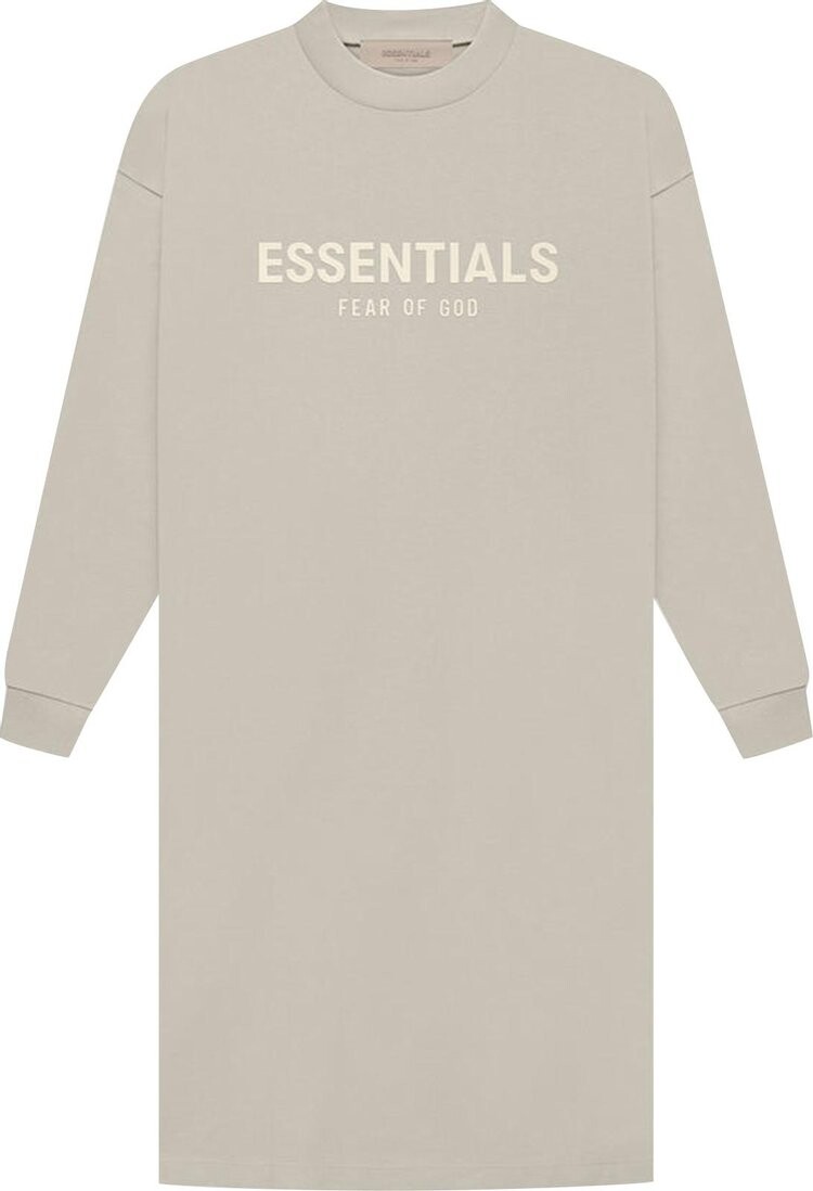 

Платье Fear of God Essentials Long-Sleeve Tee Dress 'Smoke', серый