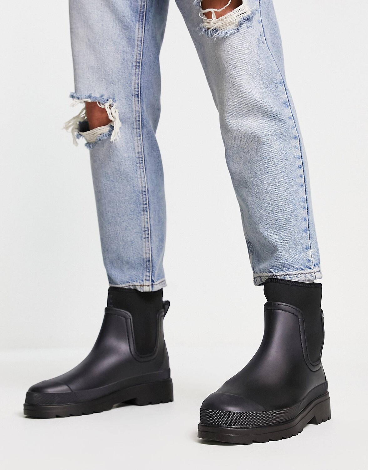 

Черные резиновые сапоги челси с аквалангом ASOS DESIGN