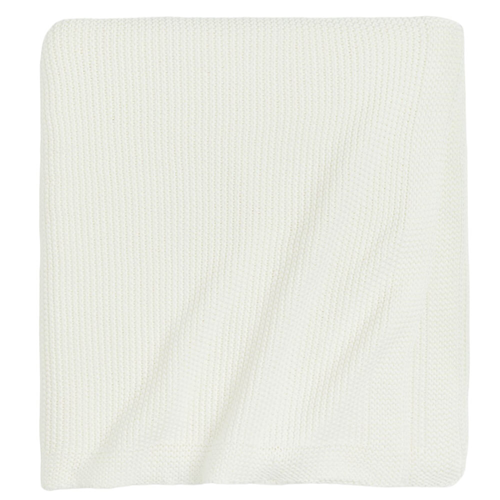 Плед H&M Home Moss-stitched Cotton, белый