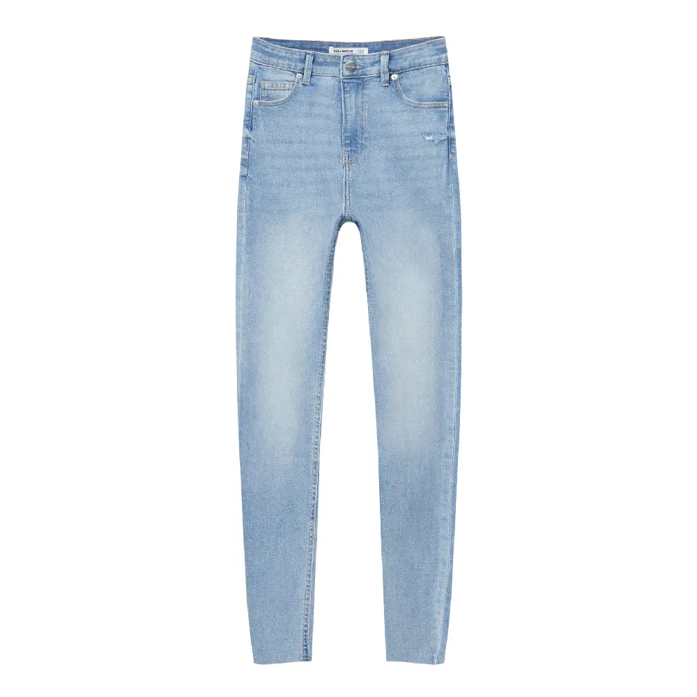 

Джинсы Pull&Bear High Waisted Skinny, голубой