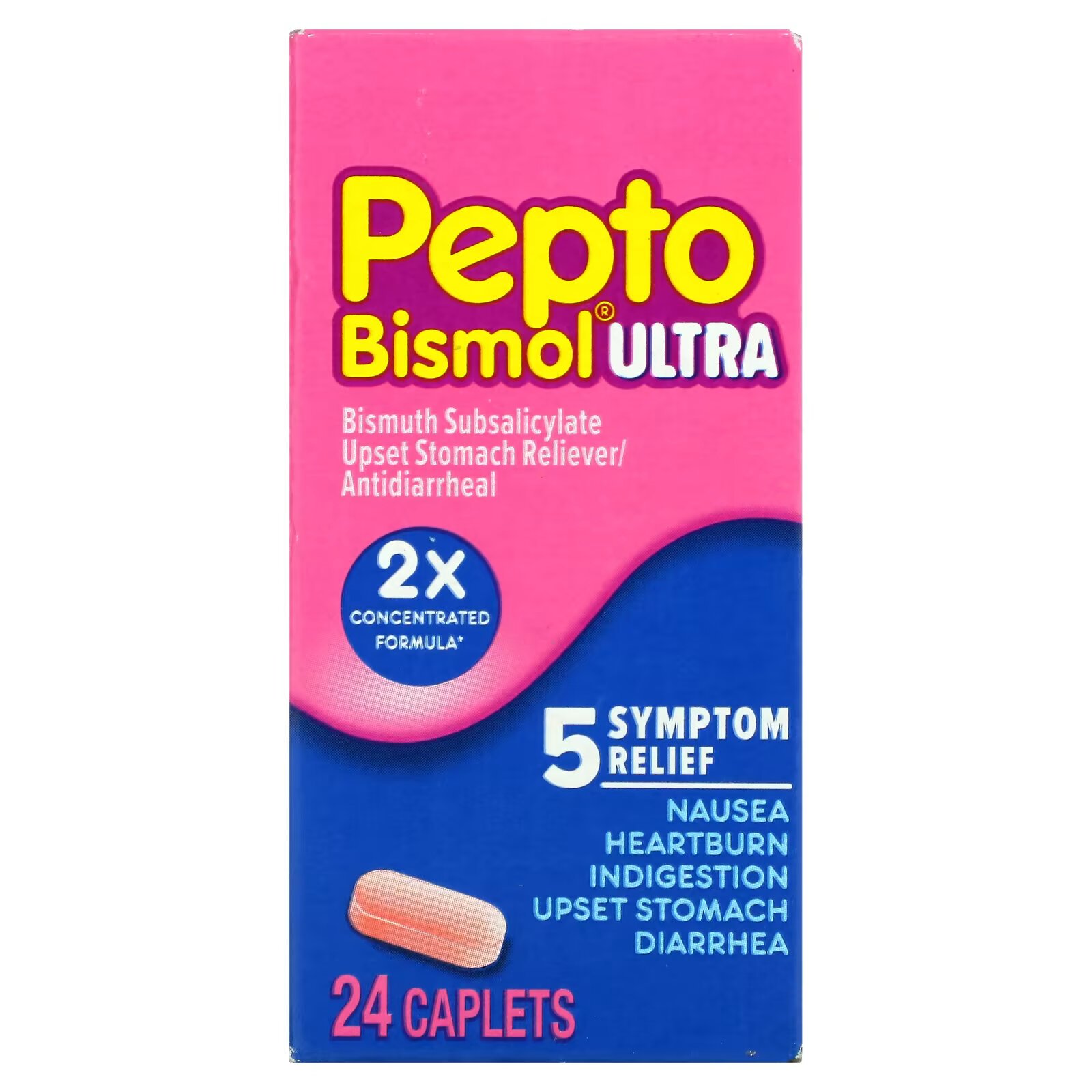 Pepto Bismol, Пепто бисмол ультра, 24 капсулы – заказать по доступной цене  из-за рубежа в «CDEK.Shopping»