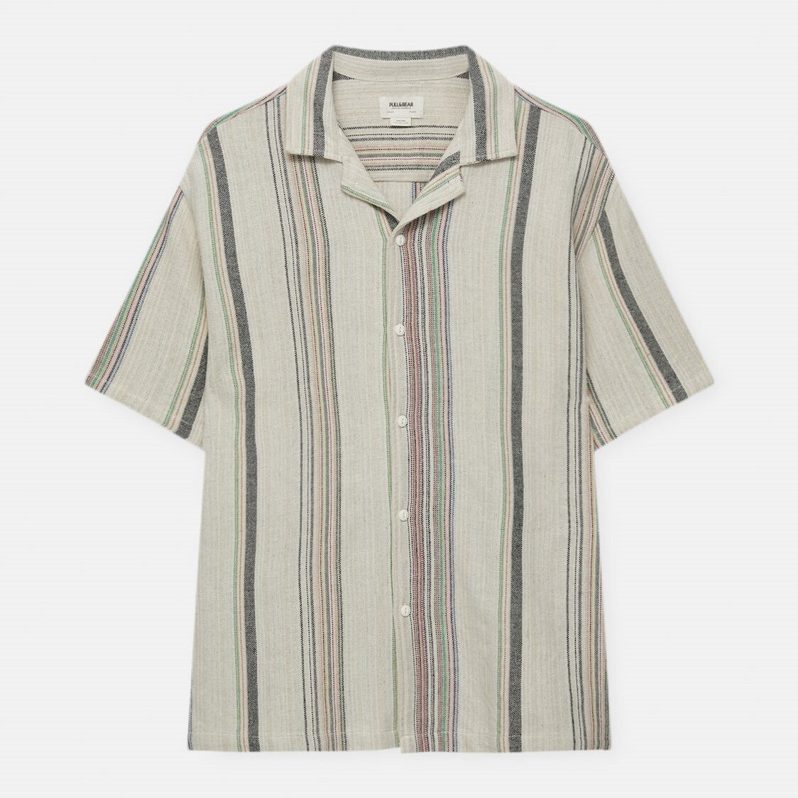 

Рубашка Pull&Bear Short Sleeve Rustic, белый