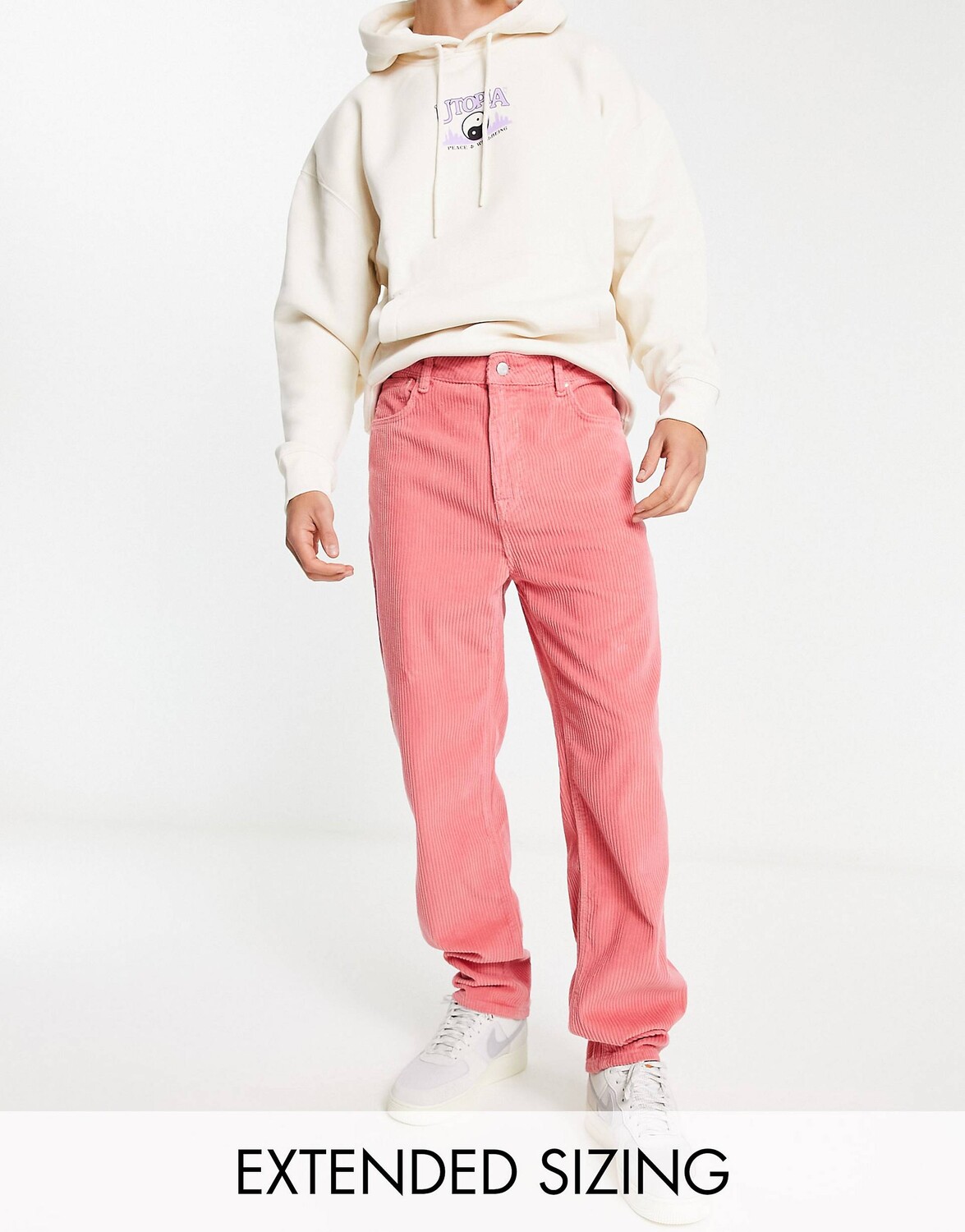 

Розовые вельветовые джинсы ASOS DESIGN