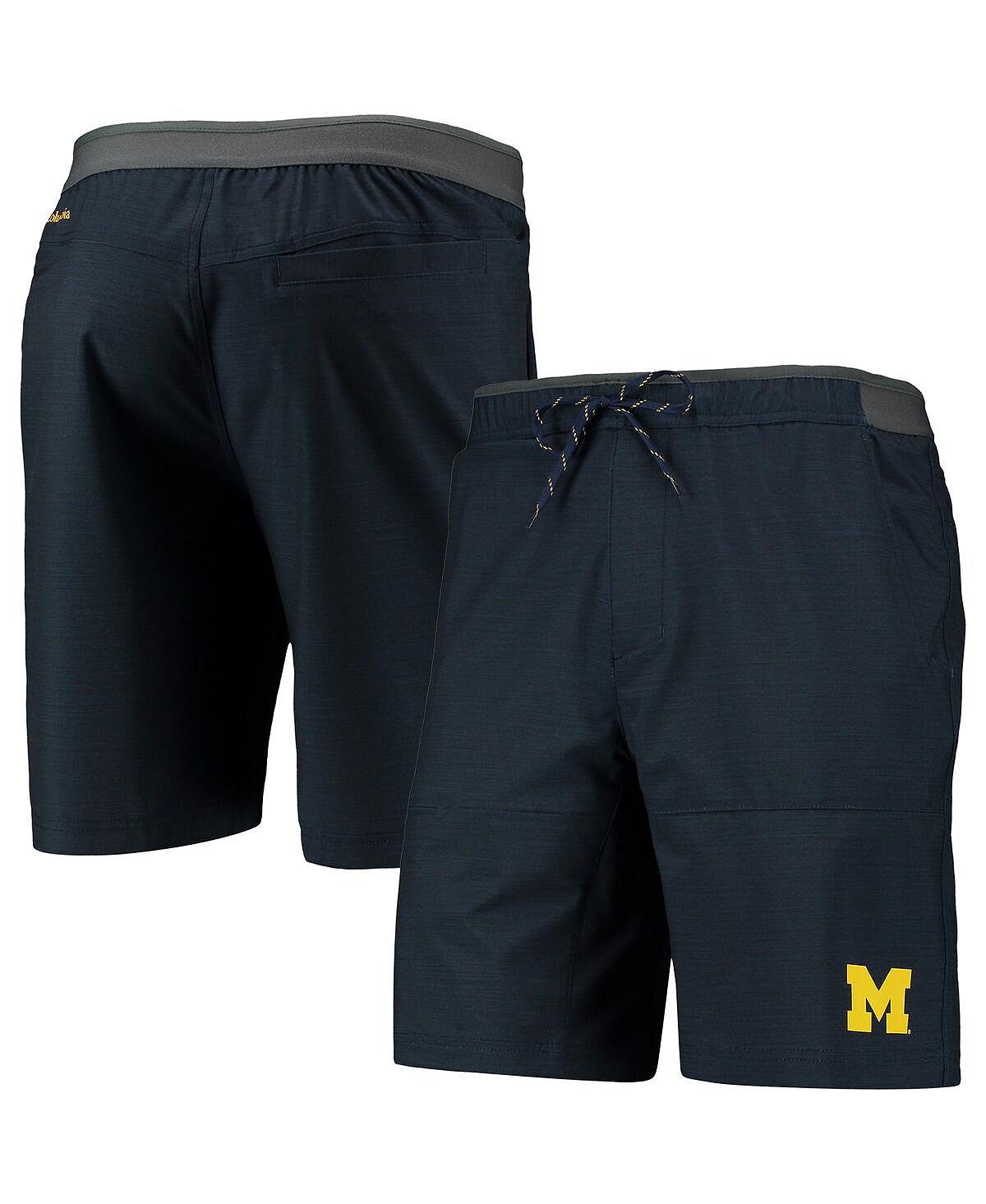 Мужские темно-синие шорты michigan wolverines twisted creek omni-shield Columbia, синий - фото