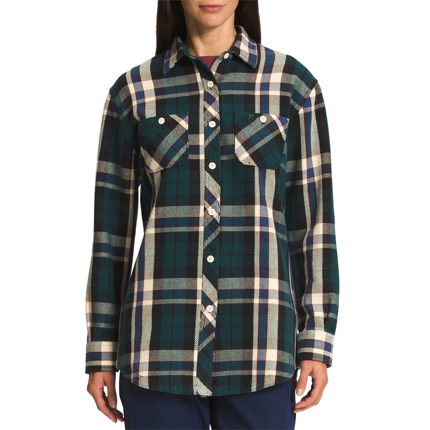 

Фланелевая рубашка The North Face Valley Twill, синий