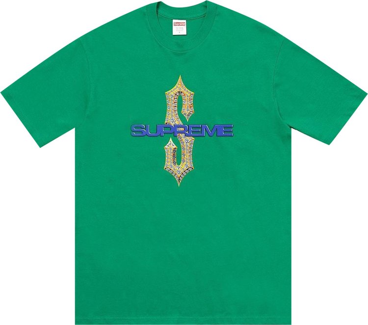 Футболка Supreme Diamonds Tee 'Green', зеленый футболка supreme fruit tee green зеленый