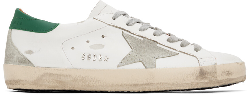 

Бело-зеленые кроссовки Super-Star Golden Goose